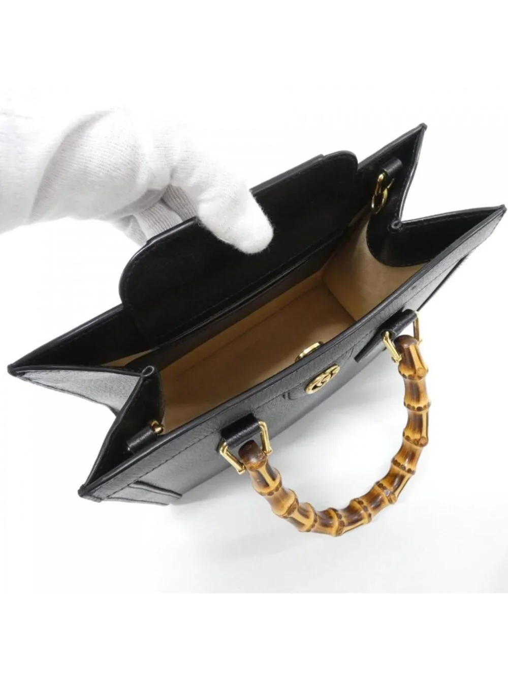 ★SOLD★ Gucci Diana Bag Handbag Black - Picture 9 of 10